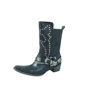 Boots | Womens Charlotte Studded Knee High Boots Boots Black