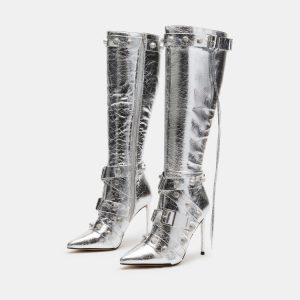 Boots | Womens Fake Love Knee High Heeled Boots Boots Boots