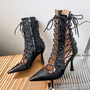 Boots | Womens Gia Lace Up Knee High Boots Boots Boots