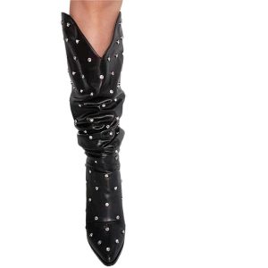 Boots | Womens Grant Grommet Knee High Boots Boots Black