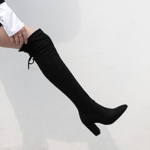 Boots | Womens Pretty In Thigh High Boots Boots Black