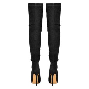 Boots | Womens Uptown Chic Over The Knee Heeled Boots Boots Black