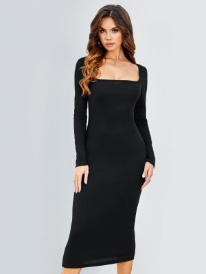 Dresses | Womens Claire Ribbed Maxi Dress Clothing Black