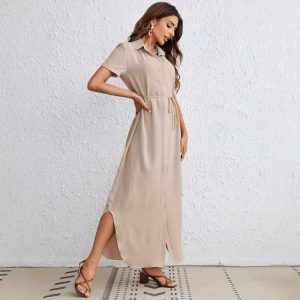 Dresses | Womens Elise Button Up Midi Dress Clothing Dresses