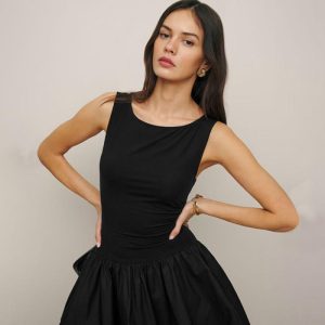 Dresses | Womens Emmaline Poplin Midi Dress Clothing Black