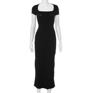 Dresses | Womens Gina Double Lined Midi Dress Clothing Black