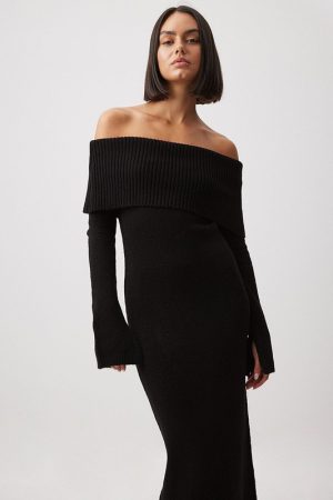 Dresses | Womens Going Steady Ribbed Midi Dress Clothing Dresses