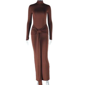 Dresses | Womens Ivy Draped Maxi Dress Clothing Copper