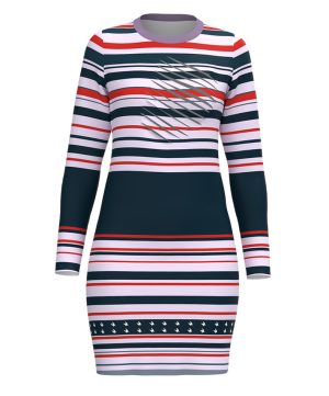 Dresses | Womens Just In Time Striped Midi Dress Clothing combo