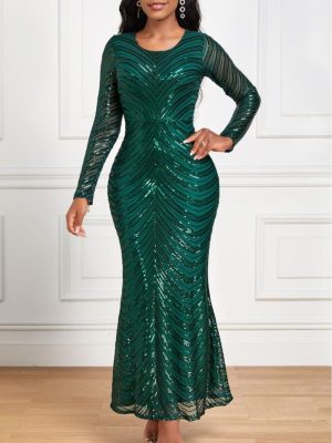 Dresses | Womens Meet On The Dancefloor Sequin Maxi Dress Clothing Black