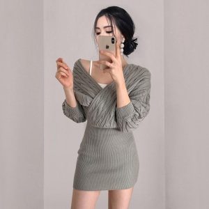 Dresses | Womens Michelle Sweater Mini Dress Clothing Dresses