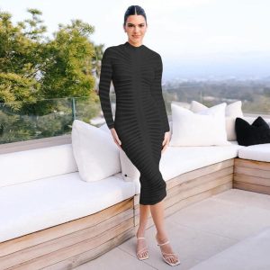 Dresses | Womens Zoe Sweater Midi Dress Clothing Black