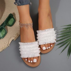 Flat Sandals | Womens Drea Denim Flat Sandals Flat Sandals Flat Sandals