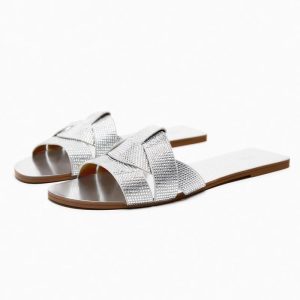 Flat Sandals | Womens Drea Embellished Flat Sandals Flat Sandals Flat Sandals