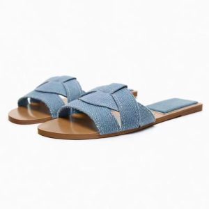 Flat Sandals | Womens Jeanne Flat Sandals Flat Sandals Denim