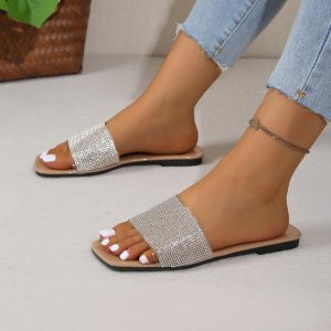 Flat Sandals | Womens Making It Glow Flat Sandal Flat Sandals Clear