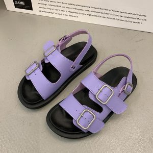 Flat Sandals | Womens Mylan Buckle Sandals Flat Sandals Flat Sandals