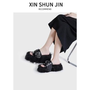 Flat Sandals | Womens No Shade Fur Sandals Flat Sandals Flat Sandals