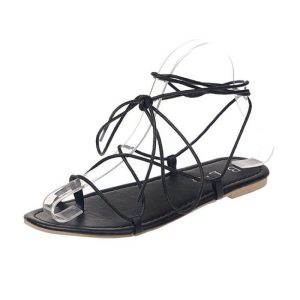 Flat Sandals | Womens Outta Sight Wrap Up Gladiators Flat Sandals Flat Sandals