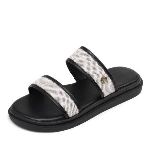 Flat Sandals | Womens Sarabeth Embellished Flat Sandals Flat Sandals Black