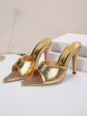 Heels | Womens Casablanca Mules Heels Gold