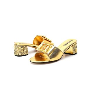 Heels | Womens From Now On Mules Heels Gold