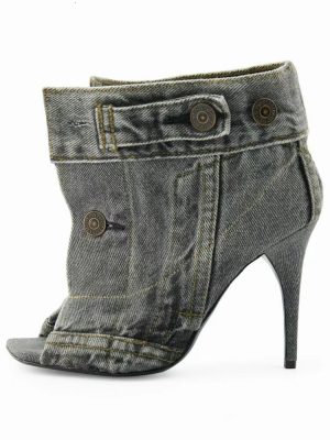 Heels | Womens Pia Denim Mule Pumps Heels Black