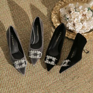 Heels | Womens Pretty Chic Embellished Pumps Heels Black