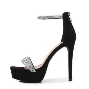 Heels | Womens Truly Special Heeled Sandals Heels Black