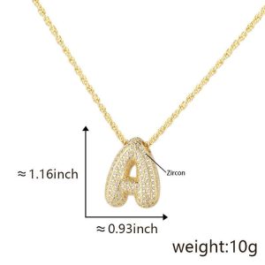 Jewelry | Womens Bubble Letter A Necklace Accessories Gold