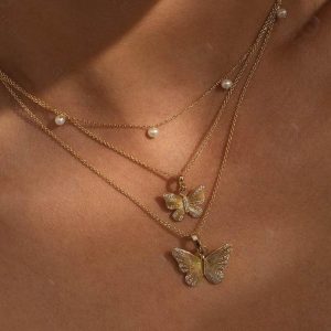 Jewelry | Womens In The Spring Time Layered Necklace Accessories Gold