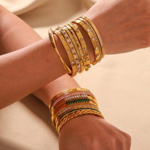 Jewelry | Womens Keep It Classic 5 Piece Bangle Set Accessories Jewelry