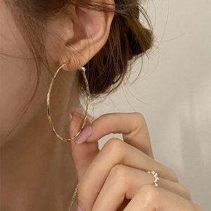 Jewelry | Womens Keep Them On Rotation Hoop Earrings Accessories Gold