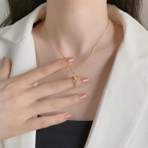 Jewelry | Womens Rose To The Occasion Necklace Accessories Gold