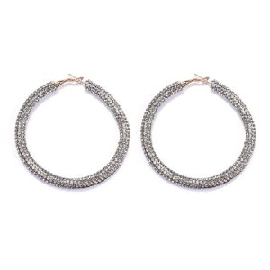 Jewelry | Womens The Blingiest One Around Hoop Earrings Accessories Jewelry