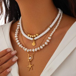 Jewelry | Womens Tropical Playa Layered Necklace Accessories combo