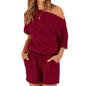 Matching Sets | Womens Camila Short Sleeve Legging Set Clothing Marsala