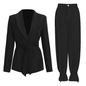 Matching Sets | Womens Ceo Vibes Blazer Set Clothing Black