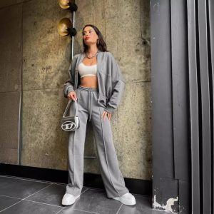 Matching Sets | Womens Classic Vibe Jogger Set Clothing Heather Grey