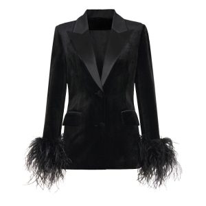 Matching Sets | Womens Classy Night Blazer Set Clothing Black