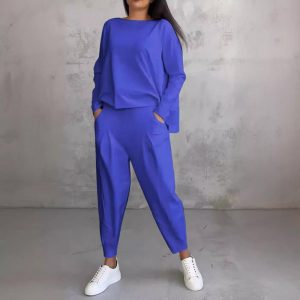 Matching Sets | Womens Don’t Get Twisted Ribbed Legging Set Clothing Blue