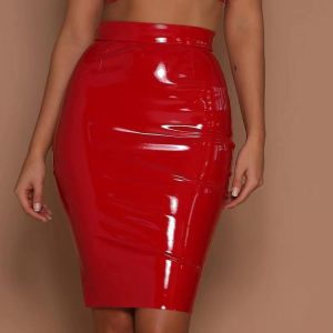 Matching Sets | Womens Don’t Talk Faux Leather Skirt Set Clothing Matching Sets