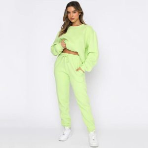 Matching Sets | Womens Erin Super Soft Fleece Pant Set Clothing Lime