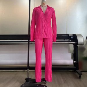 Matching Sets | Womens If It Plisse You Pant Set Clothing Matching Sets