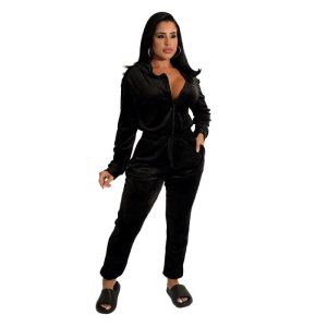 Matching Sets | Womens Little Miss Comfy Velour Short Set Clothing Black