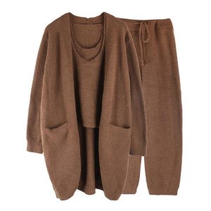 Matching Sets | Womens Living So Cozy 3 Piece Legging Set Clothing Brown