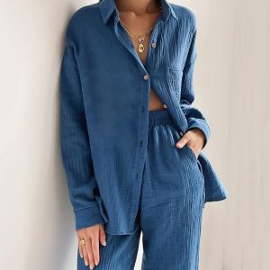 Matching Sets | Womens Makenzie Pant Set Clothing Blue