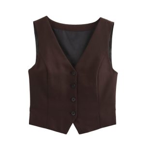 Matching Sets | Womens Milia Vest Pant Set Clothing Brown