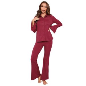 Matching Sets | Womens Nikki Ribbed Pant Set Clothing Matching Sets