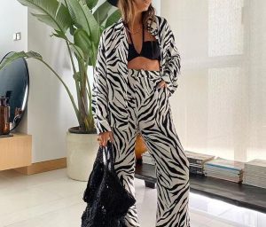 Matching Sets | Womens She’s A Beast Zebra Short Set Clothing combo